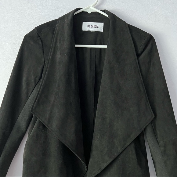 🍉 BB Dakota Wade Black Faux Suede Jacket XS - Picture 3 of 16